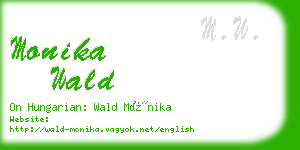 monika wald business card